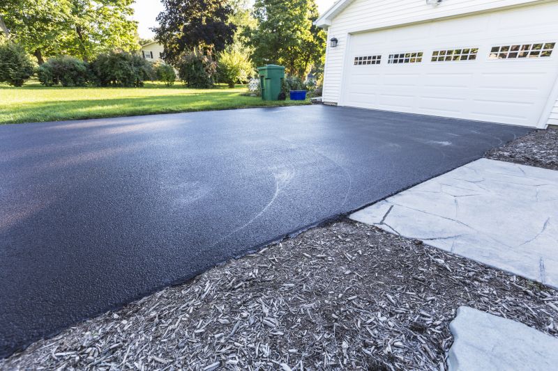 Freshly Paved Asphalt Driveway